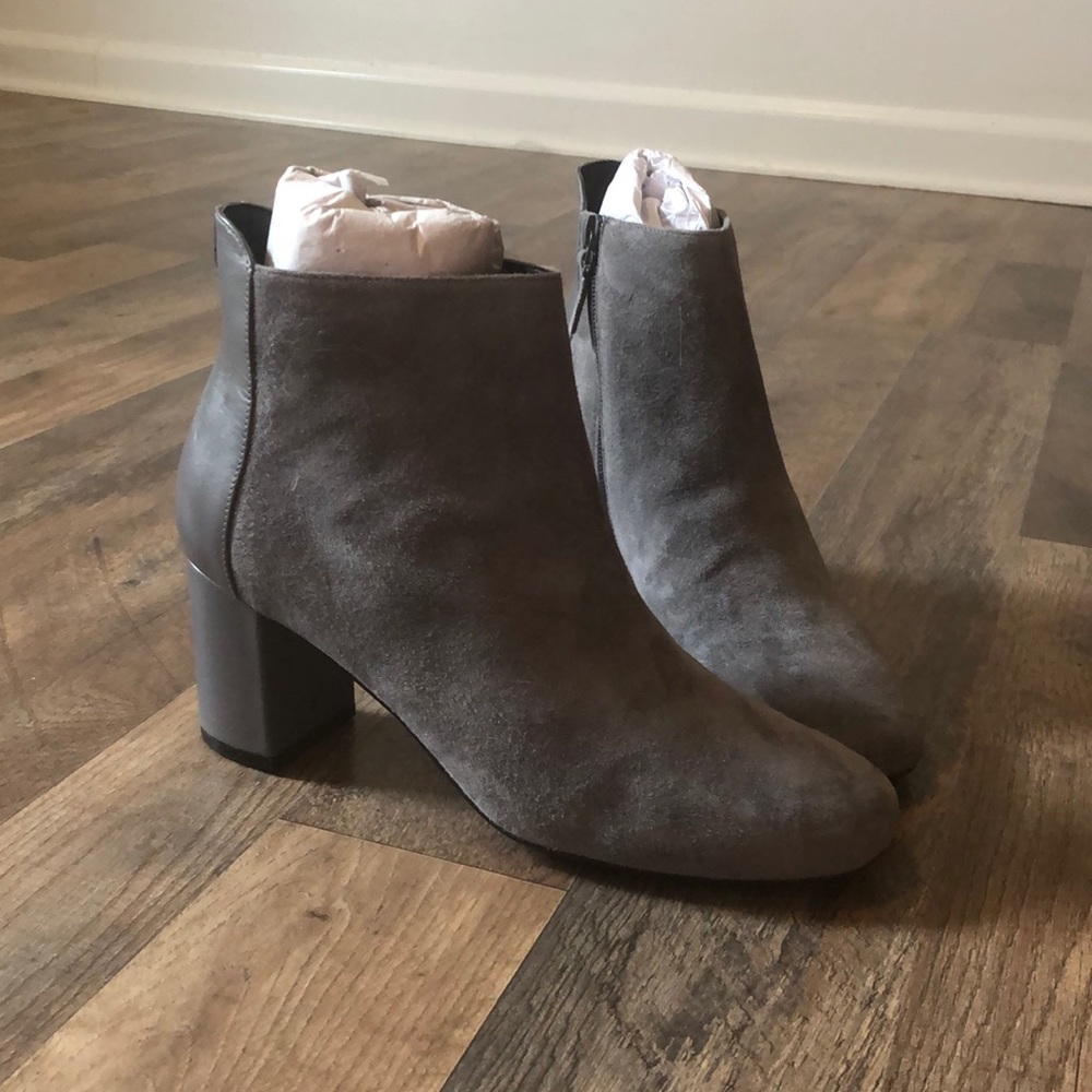 Cole Haan Grey Sued Ankle Boots